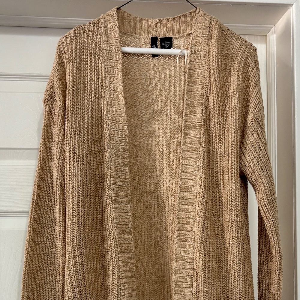 Ultra Flirt Juniors Cocoon-Hem Open Front Cardigan Sweater Size Large